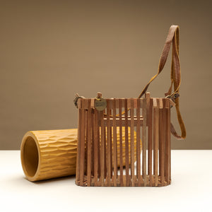 Wooden Arc Tote with Top Handle