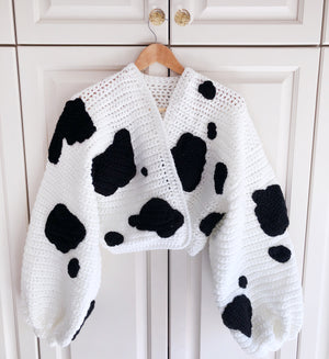 Cow Print Knit