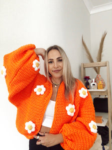 Orange Daisy Knit