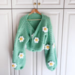 Mint Daisy Knit